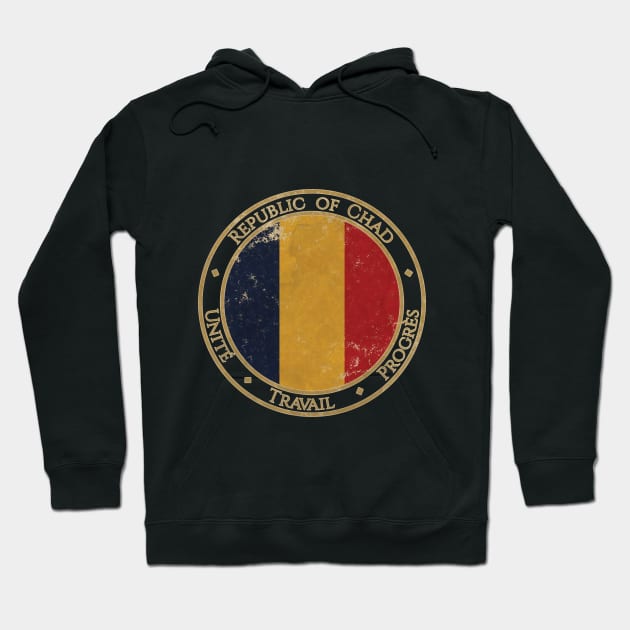 Vintage Republic of Chad Africa African Flag Hoodie by DragonXX